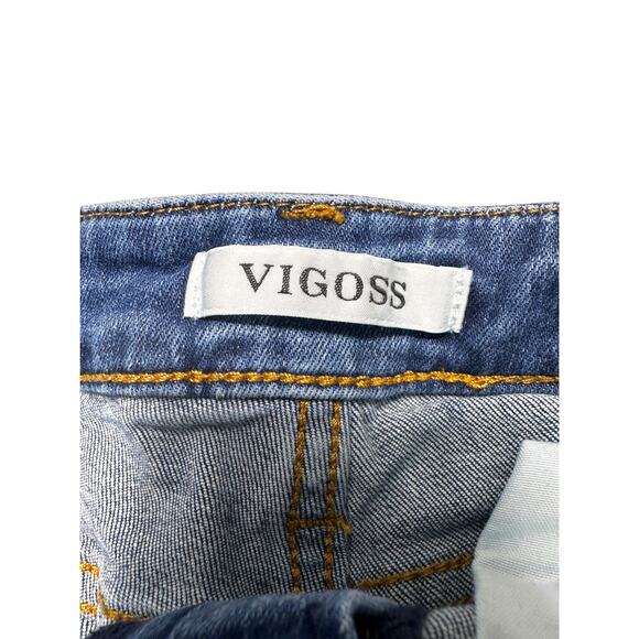 Vigoss Marley Mid-Rise Distressed Denim Shorts Size 27 - Picture 7 of 10